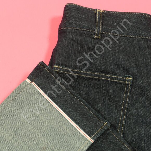 Studio Tomboy Cropped Jeans Womens 28 Blue Indigo Roll Up - Picture 1 of 8